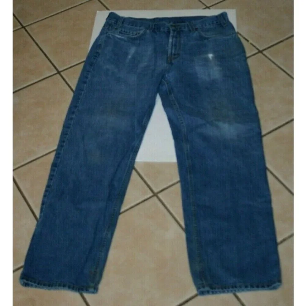 Kirkland jeans mens 34 x 31 Signature distressed straight blue